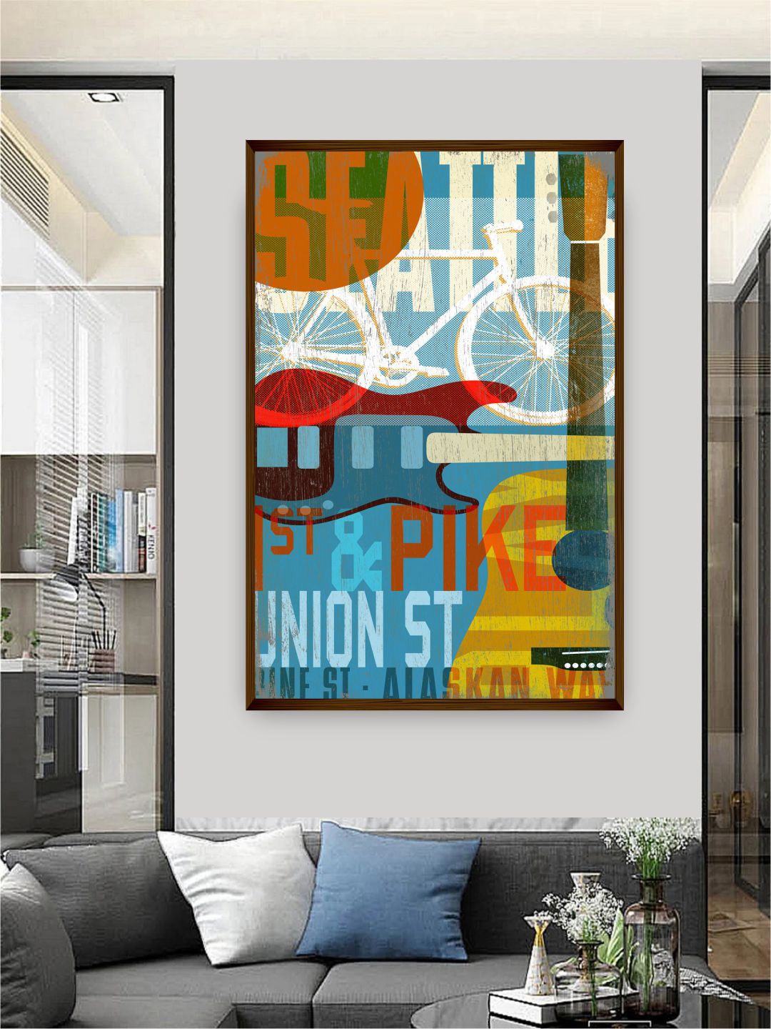 

The Art House Blue & Brown Abstract Painting Wall Art