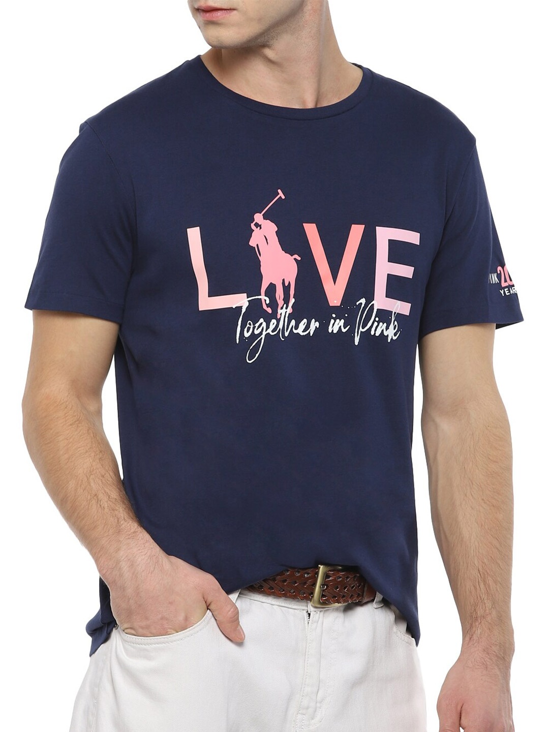

Polo Ralph Lauren Men Typography Cotton Printed T-shirt, Navy blue