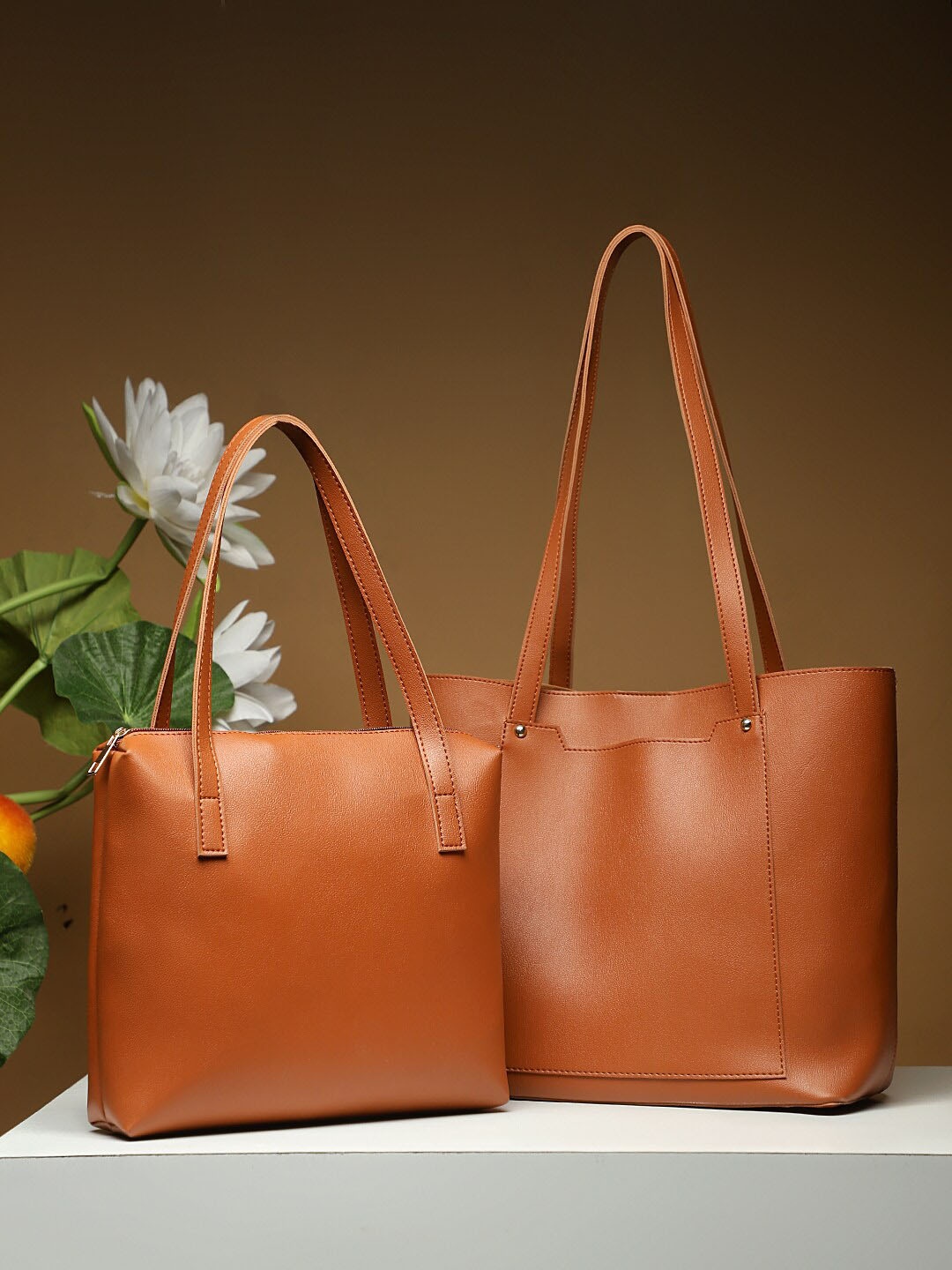 

LEGAL BRIBE Structured Tote Bag, Tan