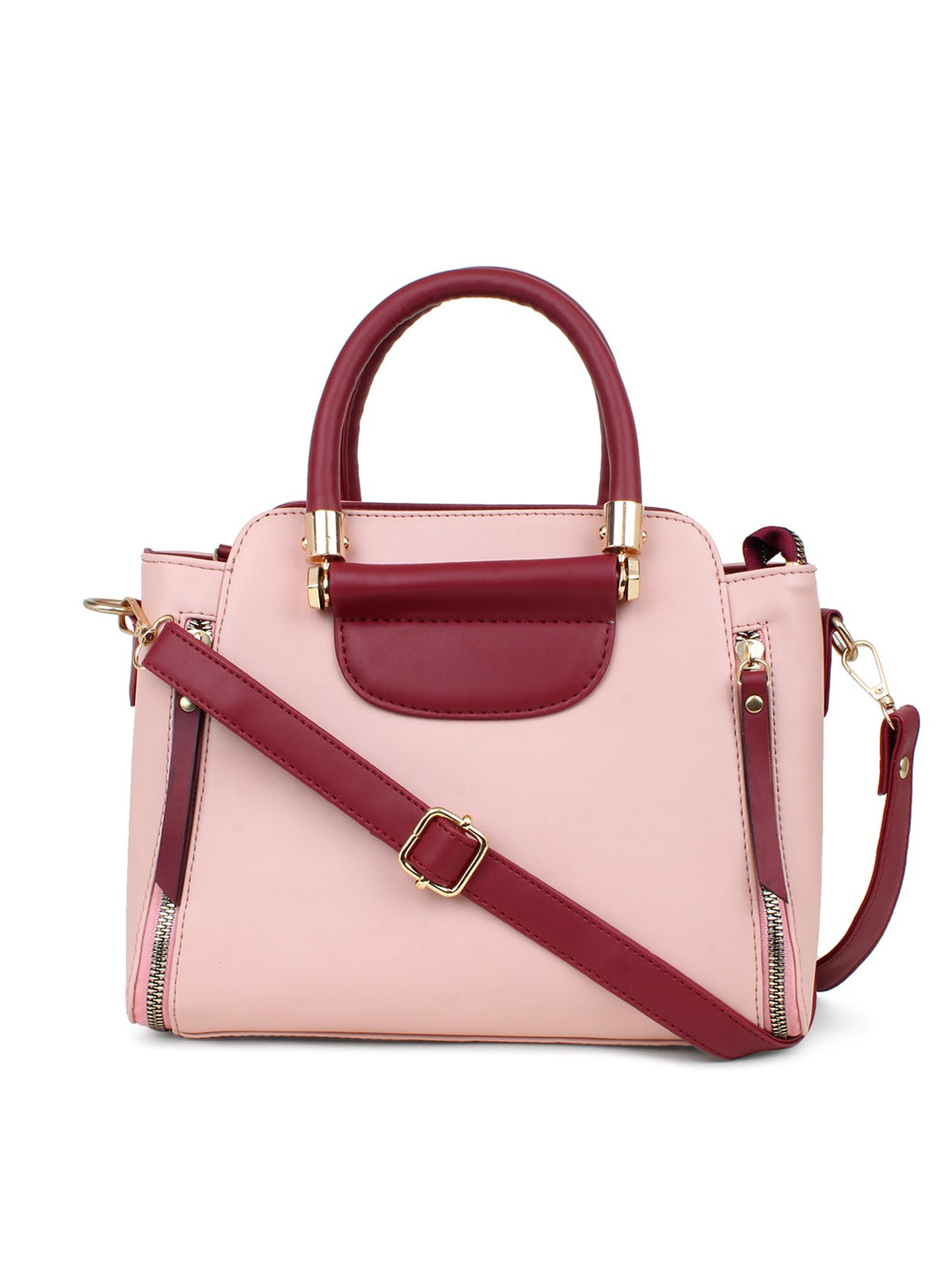

LEGAL BRIBE Pink PU Structured Handheld Bag