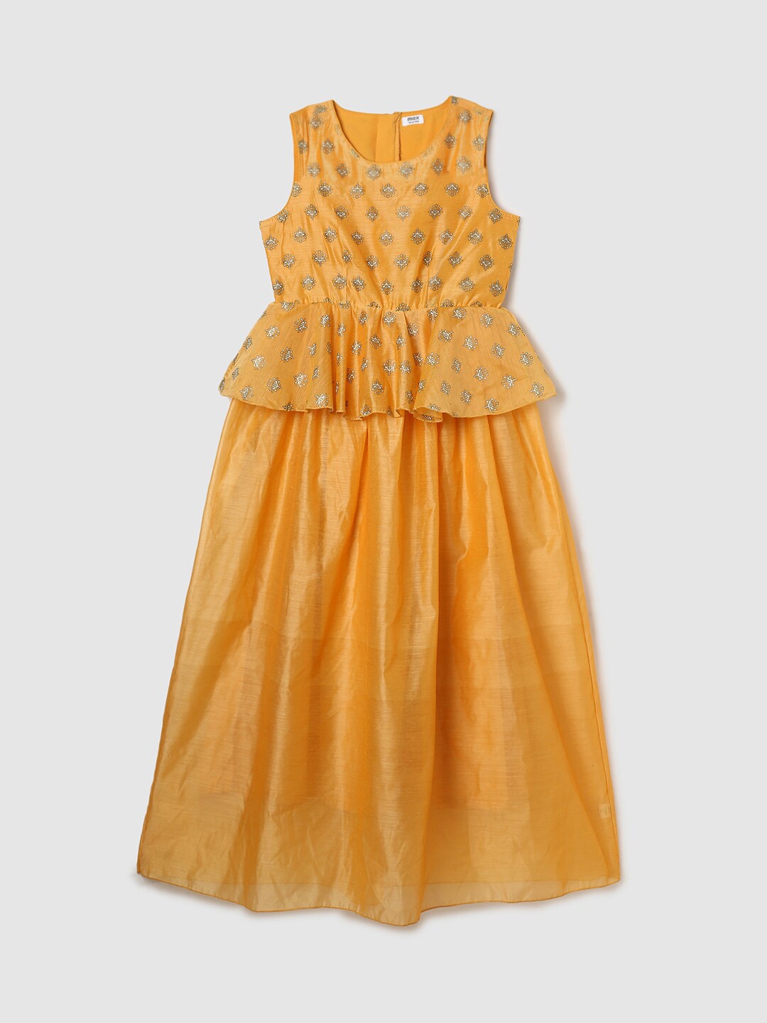 

max Yellow Floral Maxi Dress