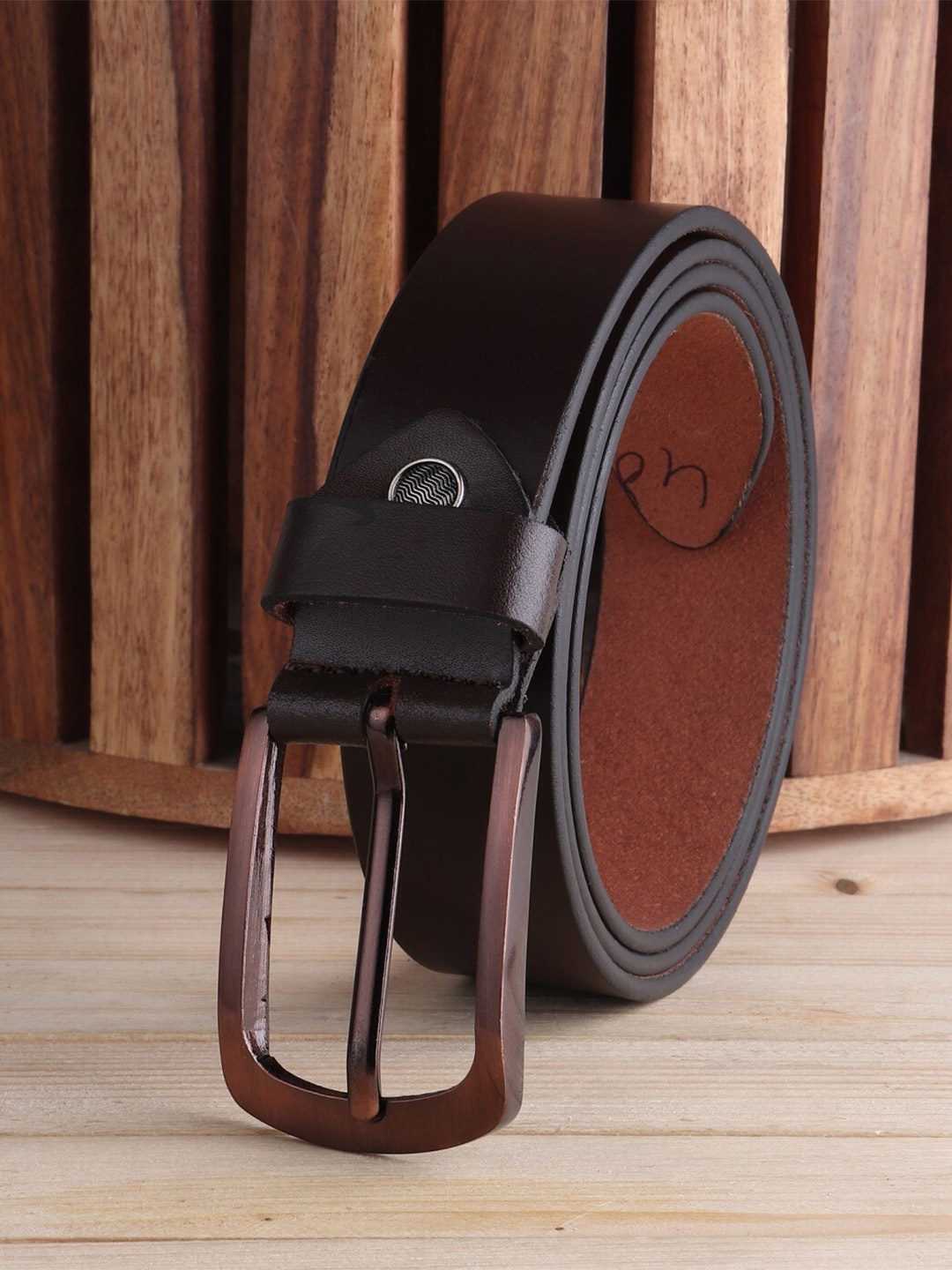 

Elite Crafts Men Black Leather Formal Belt
