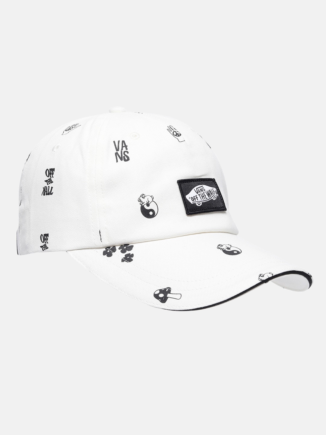 

Vans Women Printed Canvas Baseball Cap, White