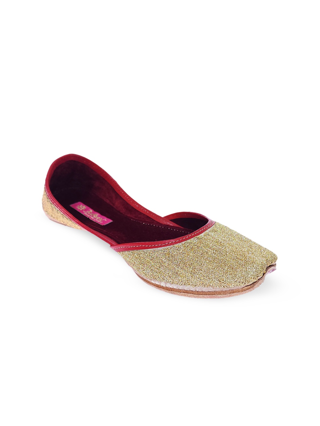 

Fulkari Women Embellished Ethnic Mojaris, Gold