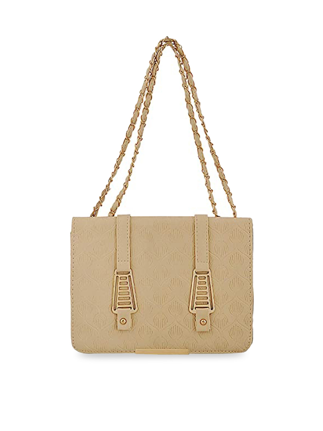 

Pez dorado Beige Textured PU Shopper Shoulder Bag