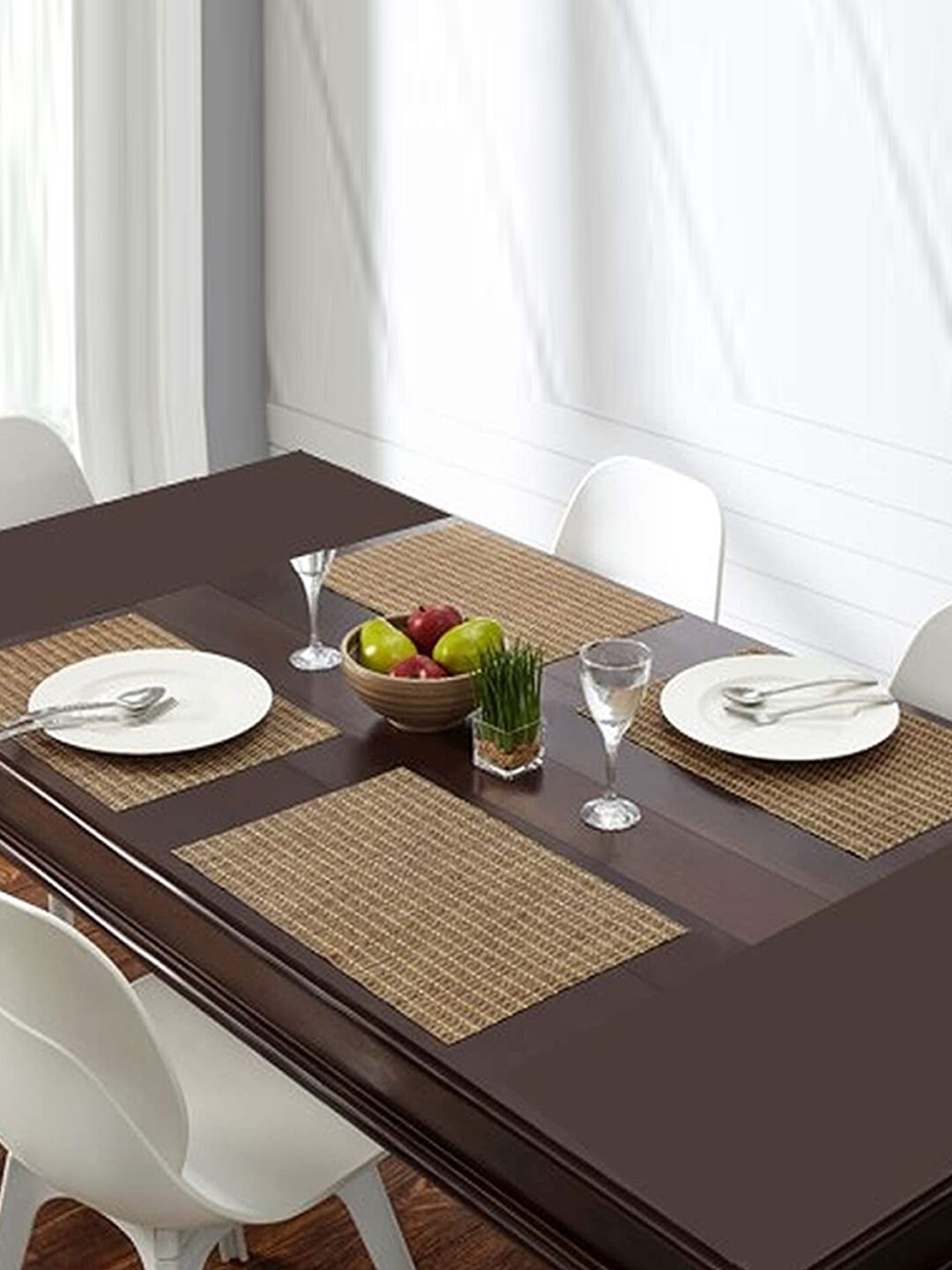 

homewards Set of 4 Brown Striped Table Placemats