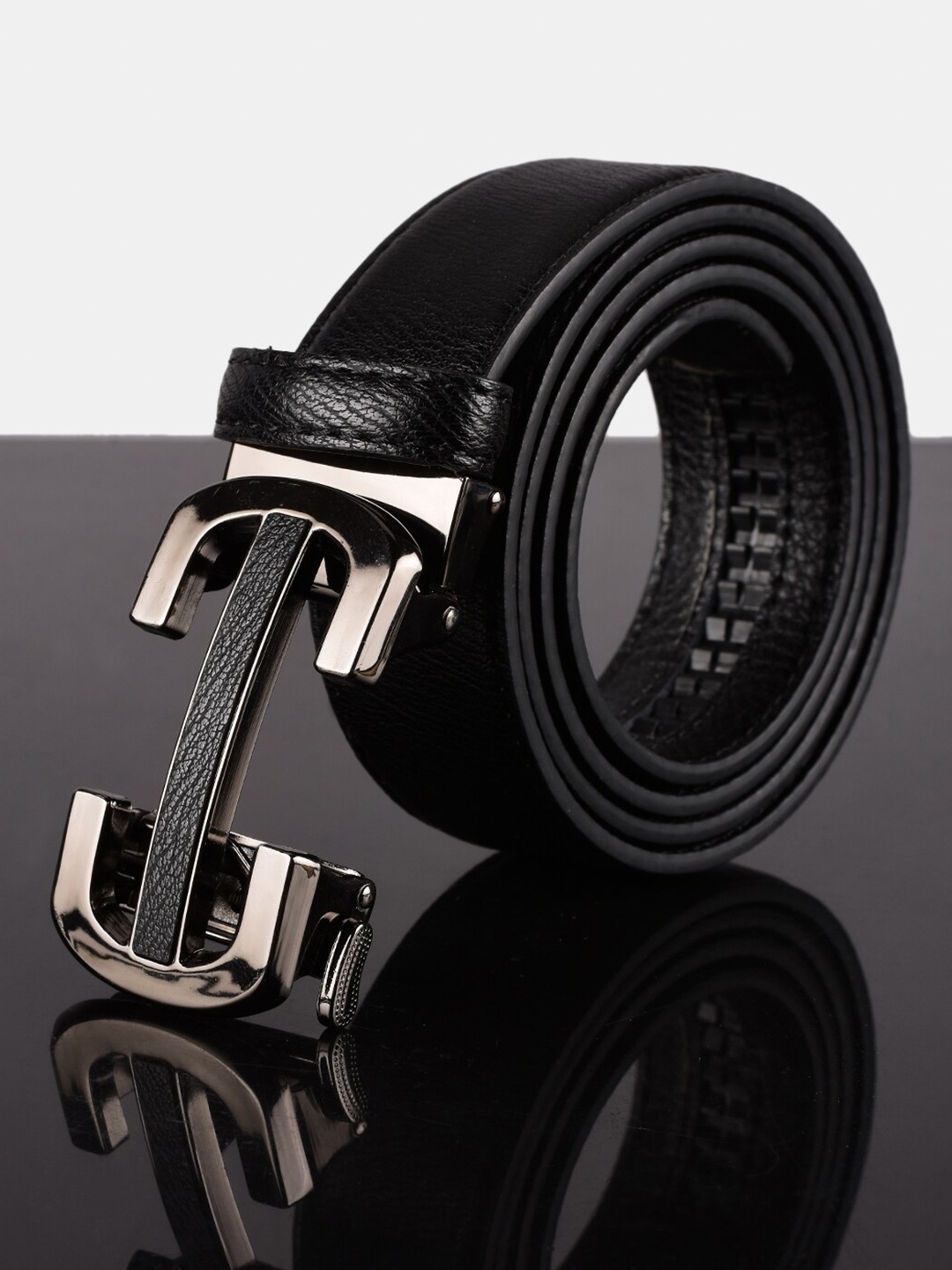 

BuckleUp Men Black PU Belt