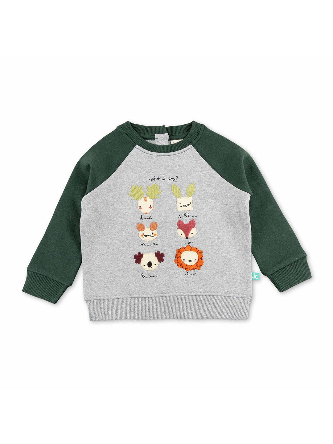 

JusCubs Girls Green Printed Sweatshirt