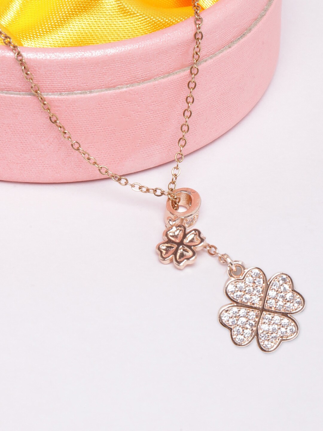 

DIVA WALK Brass Rose Gold-Plated Necklace