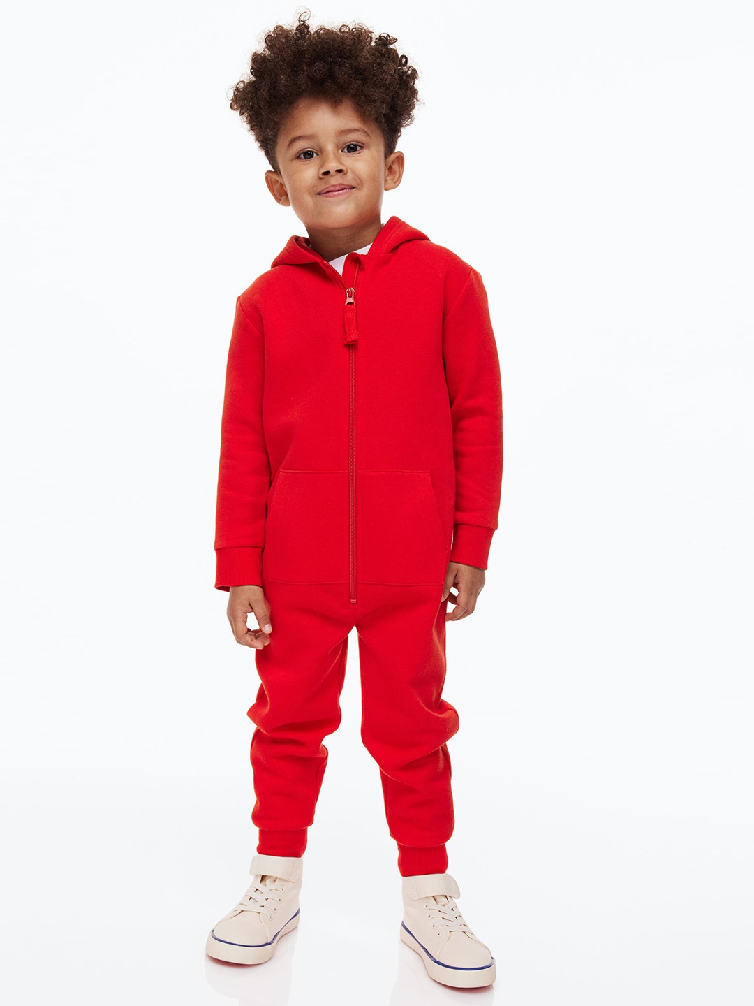 

H&M Boys Red Hooded Sweatshirt All-In-One Suit