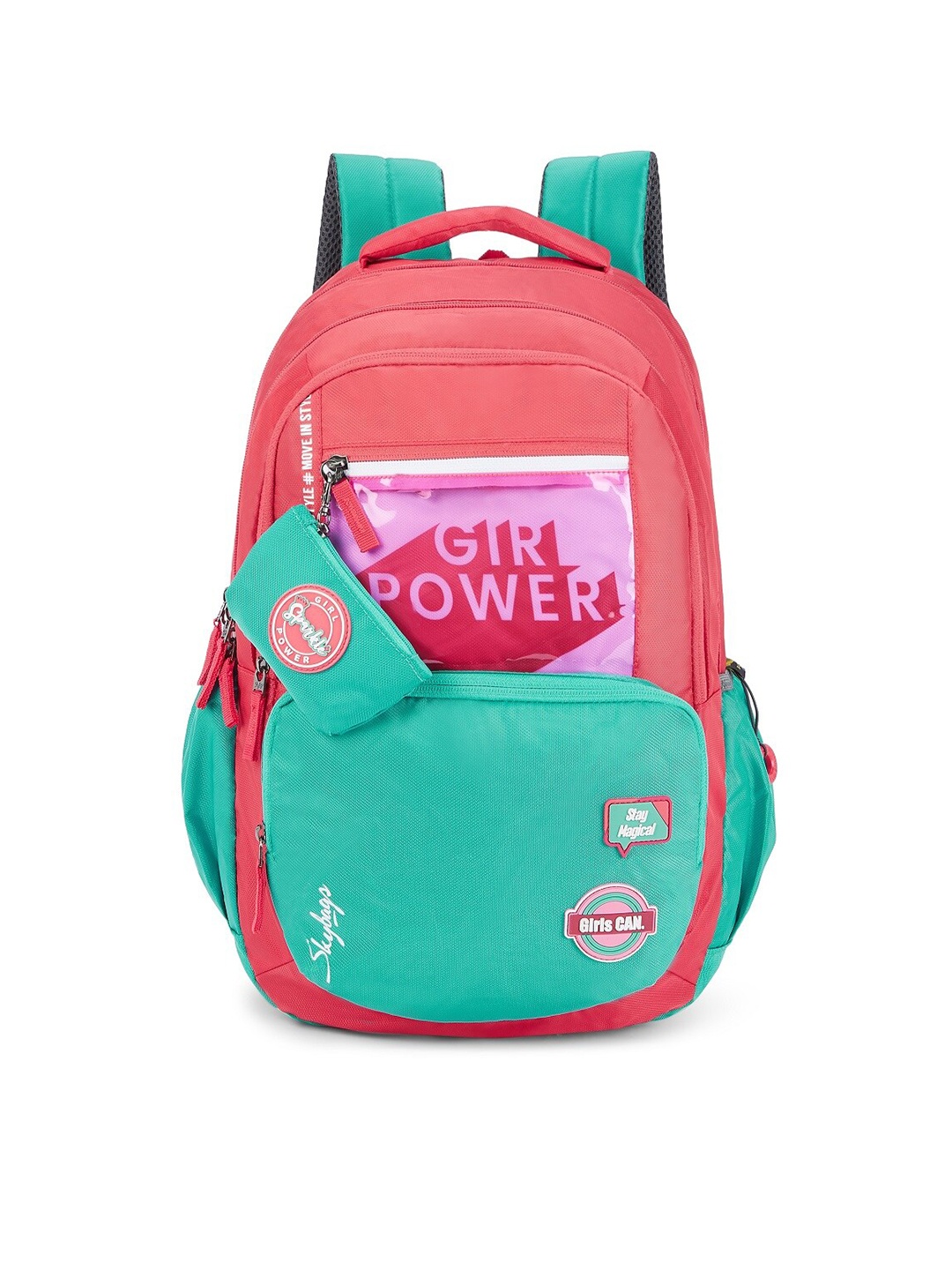 

Skybags Unisex Kids Colourblocked Backpack, Pink