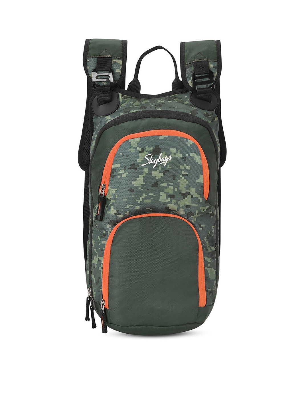 

Skybags Unisex Geometric Backpack with Hip Strap, Green