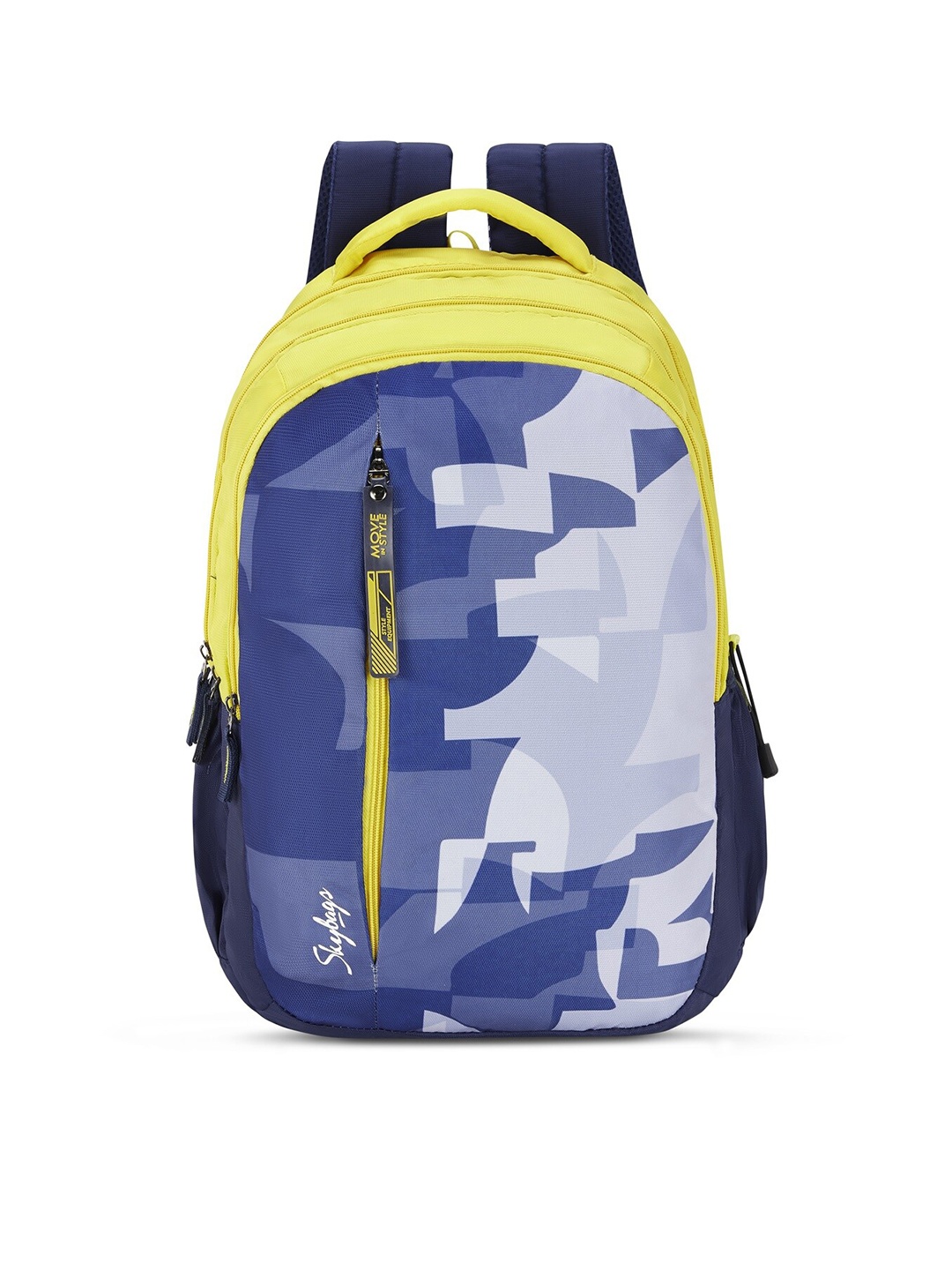

Skybags Unisex Kids Geometric Backpack, Yellow