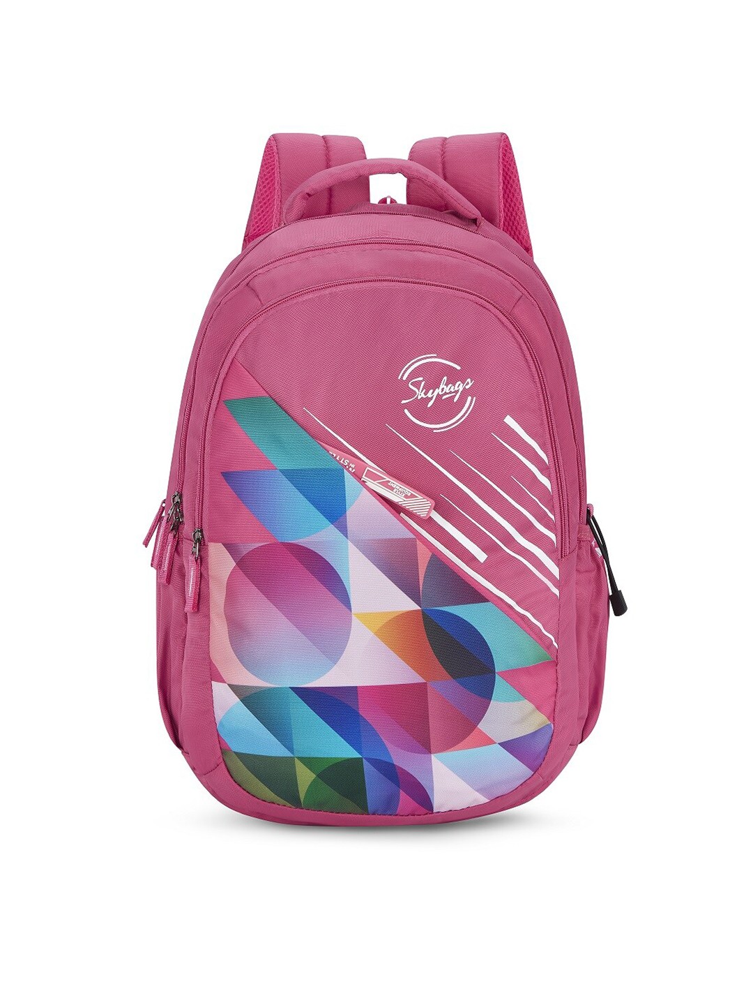 

Skybags Unisex Kids Geometric Backpack, Pink