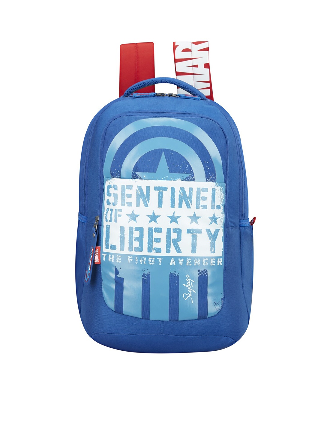 

Skybags Unisex Kids Blue & Red Typography Backpack
