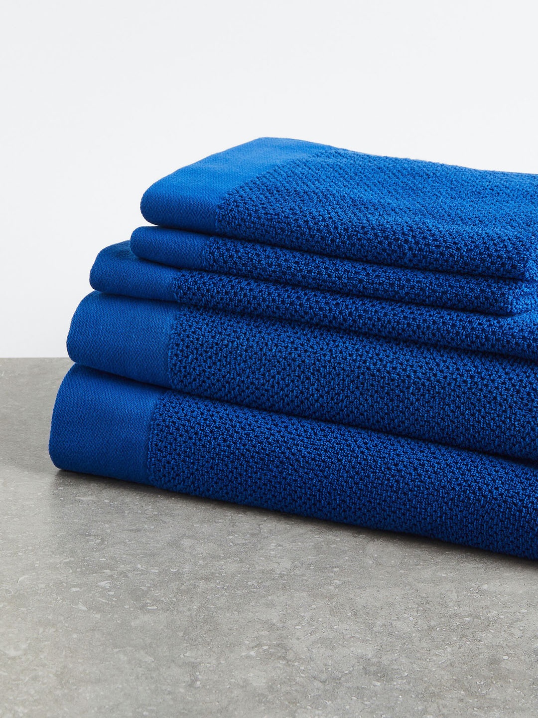 

H&M Blue Cotton Terry Hand Towel