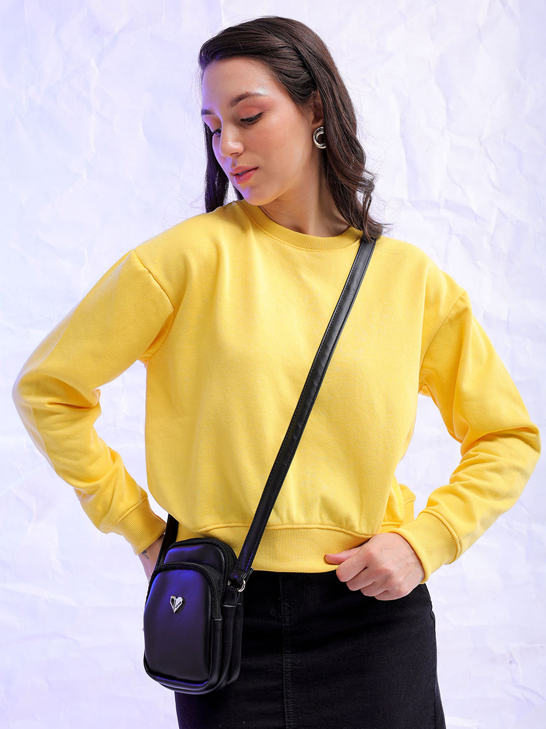 

Freehand by The Indian Garage Co Round Neck Pullover Sweatshirt, Yellow