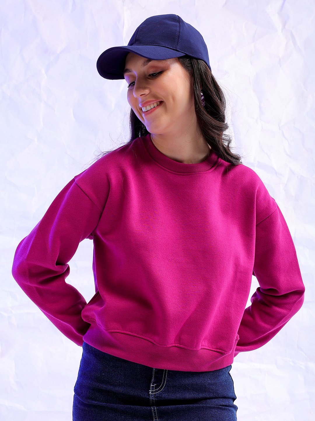

Freehand by The Indian Garage Co Round Neck Pullover Sweatshirt, Pink