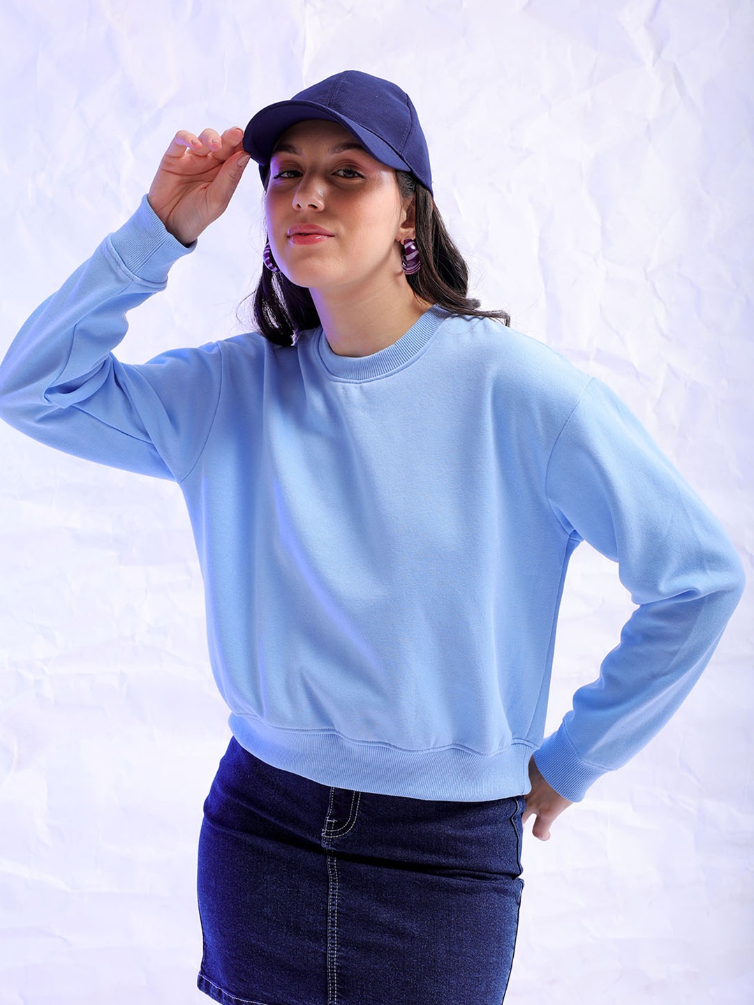 

Freehand by The Indian Garage Co Round Neck Pullover Sweatshirt, Blue