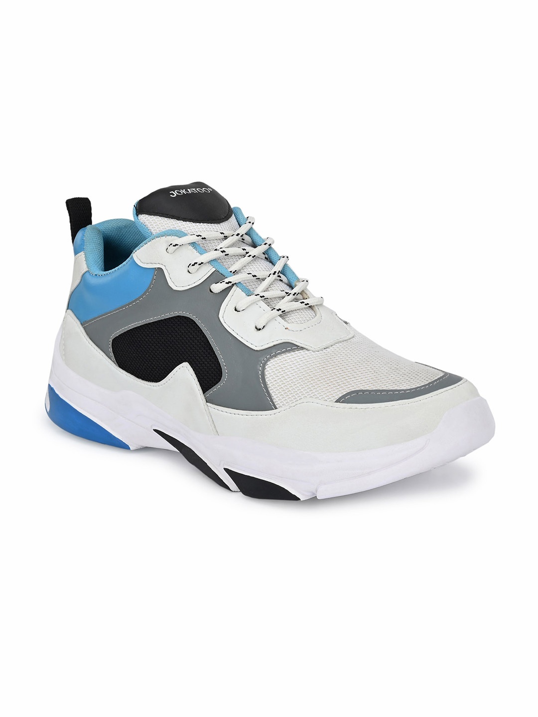 

JOKATOO Men Colourblocked High-Top Sneakers, White