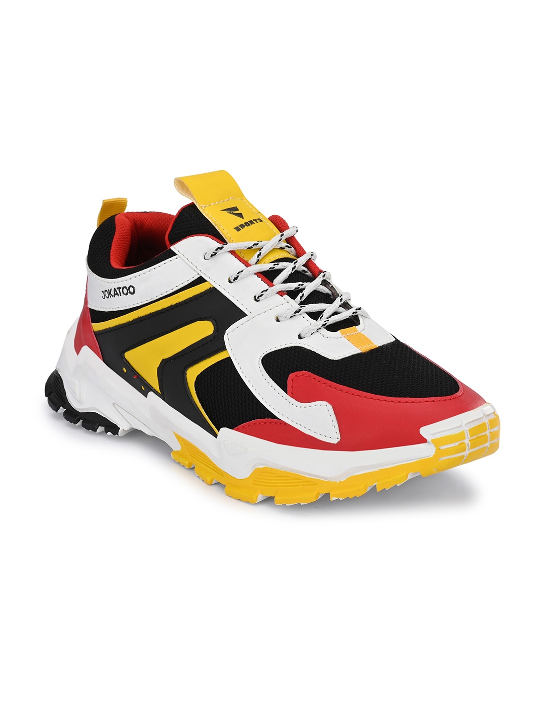 

JOKATOO Men Colourblocked High-Top Sneakers, Red