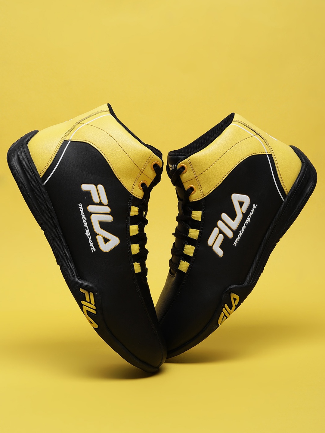 

FILA Men Nitro Plus Colourblocked Motorsport Sneakers, Black