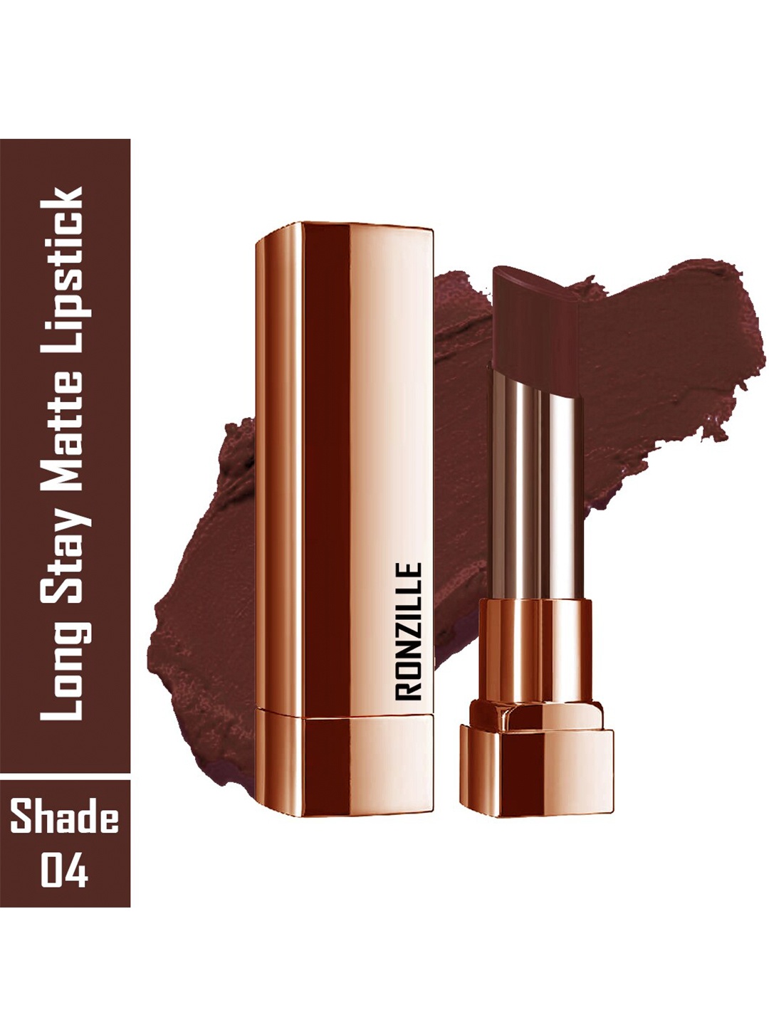 

Ronzille RC Natural colored Long Stay Matte Lipstick-4.5gm-Shade 04, Brown