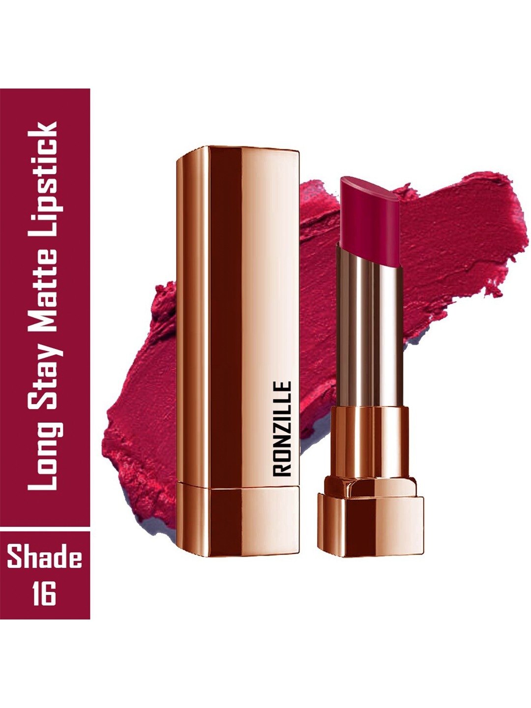 

Ronzille RC Natural colored Long Stay Matte Lipstick-4.5gm-Shade 16, Pink