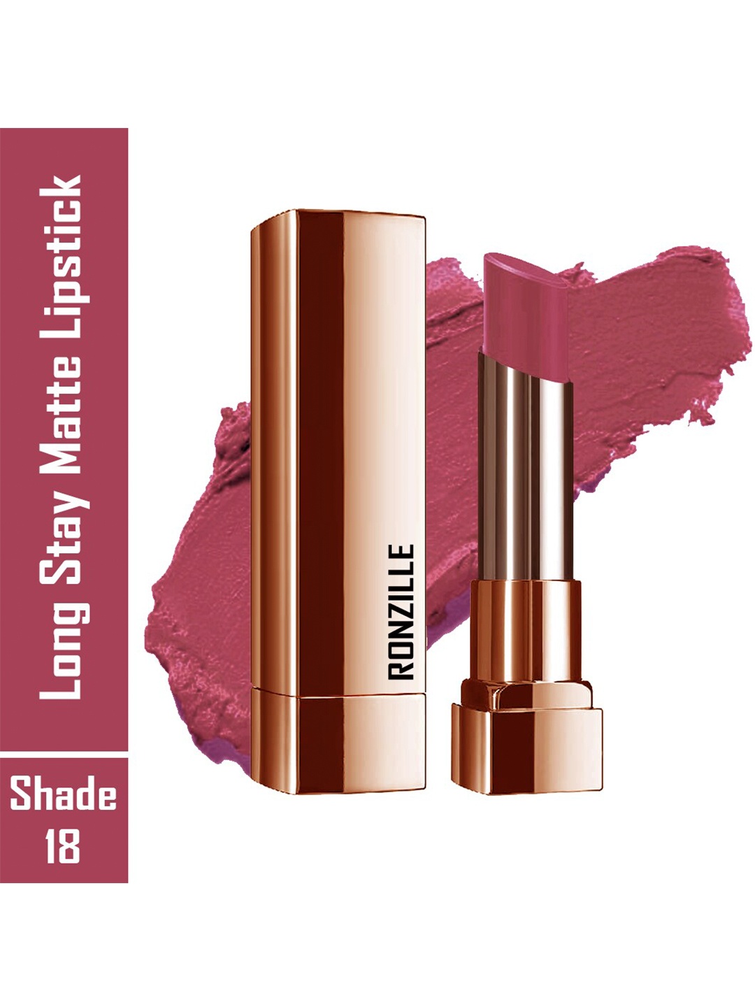 

Ronzille RC Natural colored Long Stay Matte Lipstick-4.5gm-Shade 18, Pink