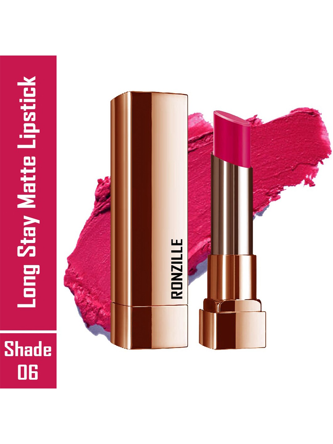 

Ronzille RC Natural Colored Long Stay Matte Lipstick-4.5gm-Shade 06, Pink