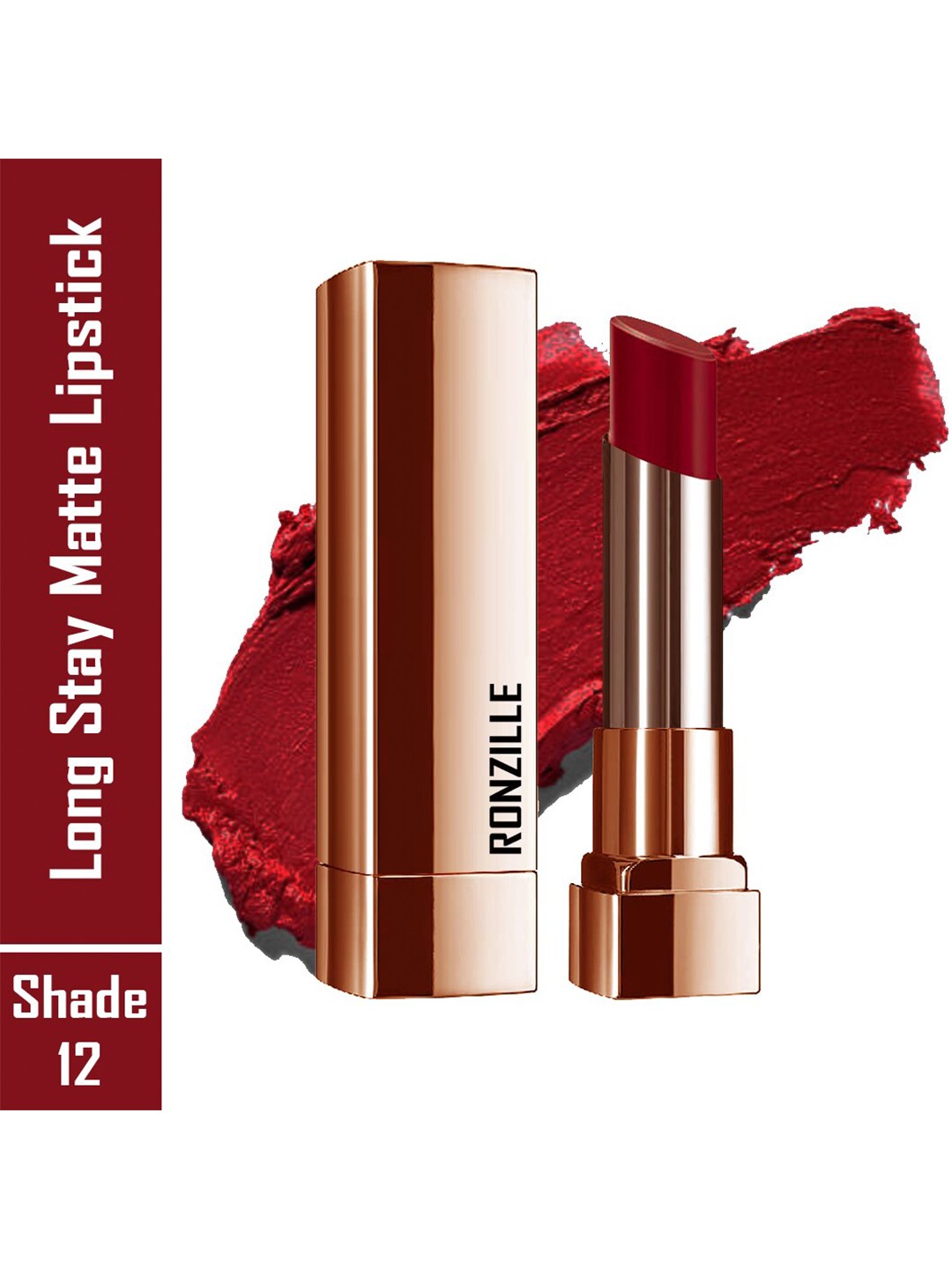 

Ronzille RC Natural Colored Long Stay Matte Lipstick-4.5gm-Shade 12, Maroon