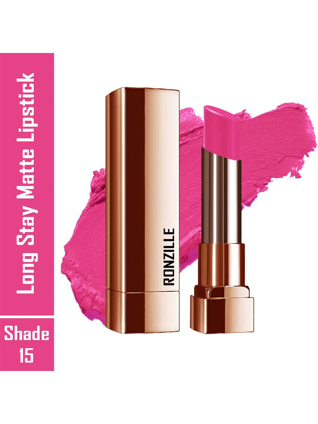 

Ronzille RC Natural Colored Long Stay Matte Lipstick-4.5gm-Shade 15, Pink