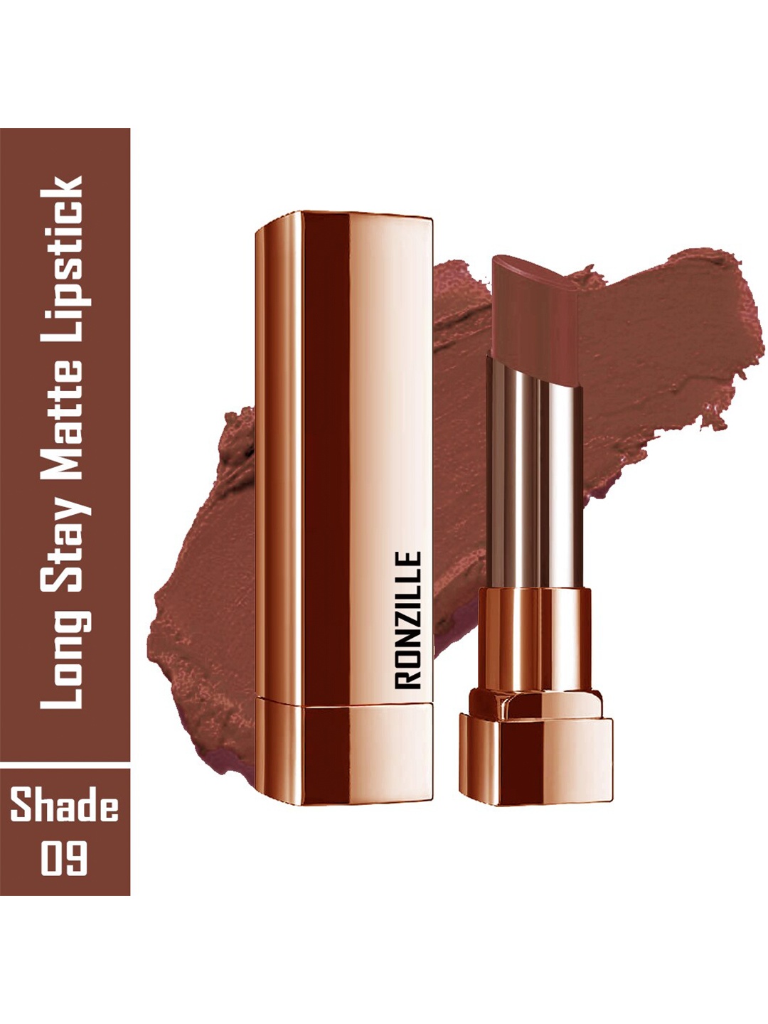 

Ronzille RC Natural Colored Long Stay Matte Lipstick-4.5gm-Shade 09, Brown