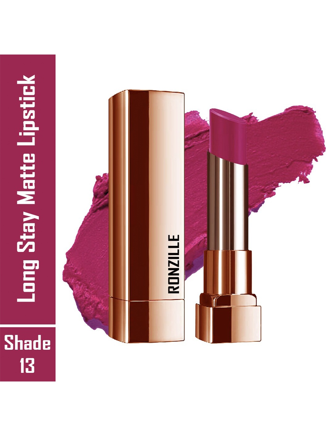 

Ronzille Long Stay Matte Lipstick 4.5gm - Shade 13, Pink
