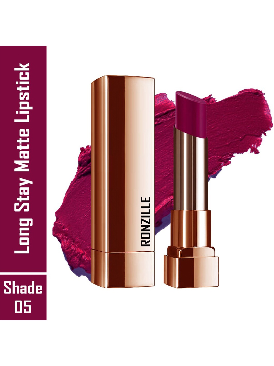 

Ronzille Long Stay Matte Lipstick 4.5gm - Shade 05, Magenta