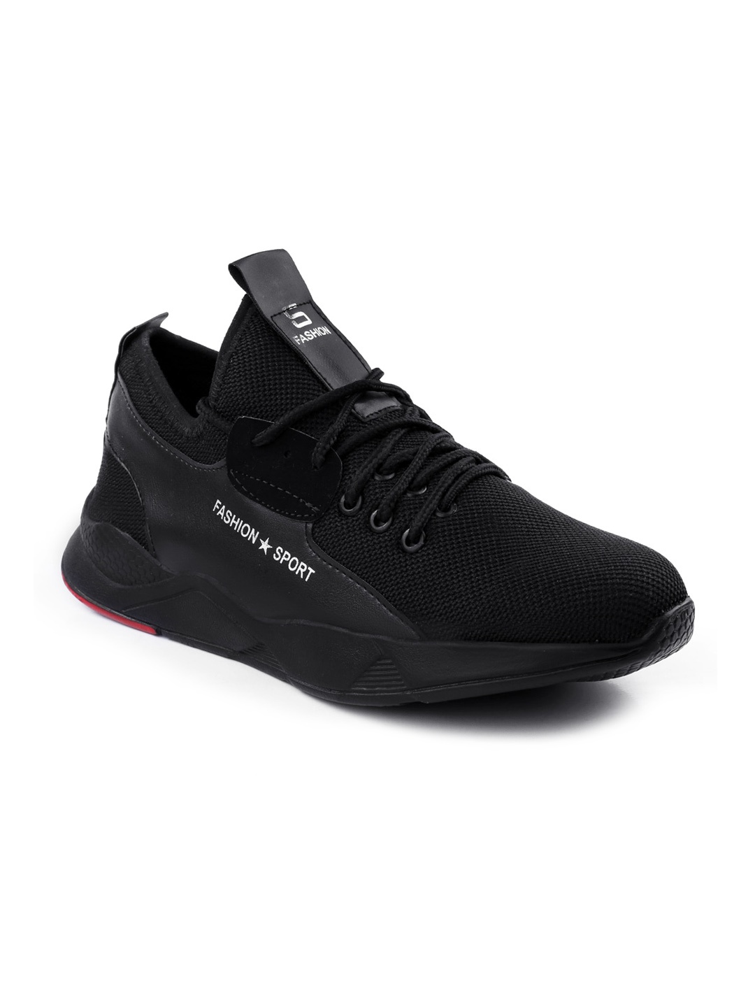 

JOKATOO Men Woven Design Sneakers, Black