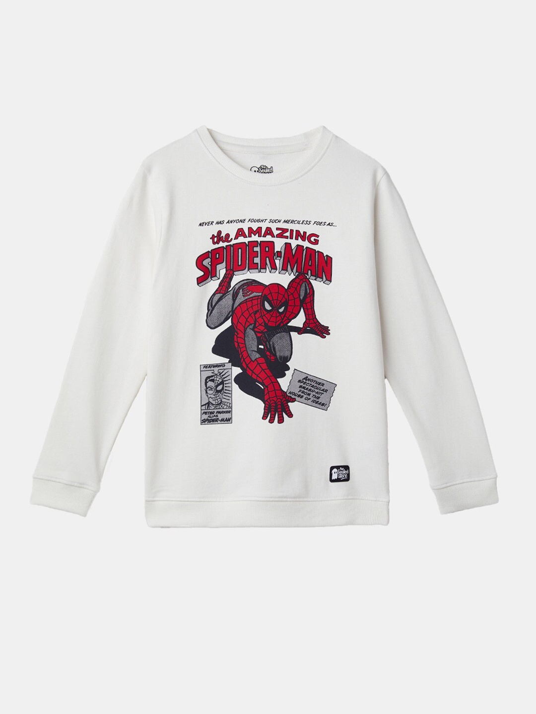 

The Souled Store Boys White Printed Sweatshirt