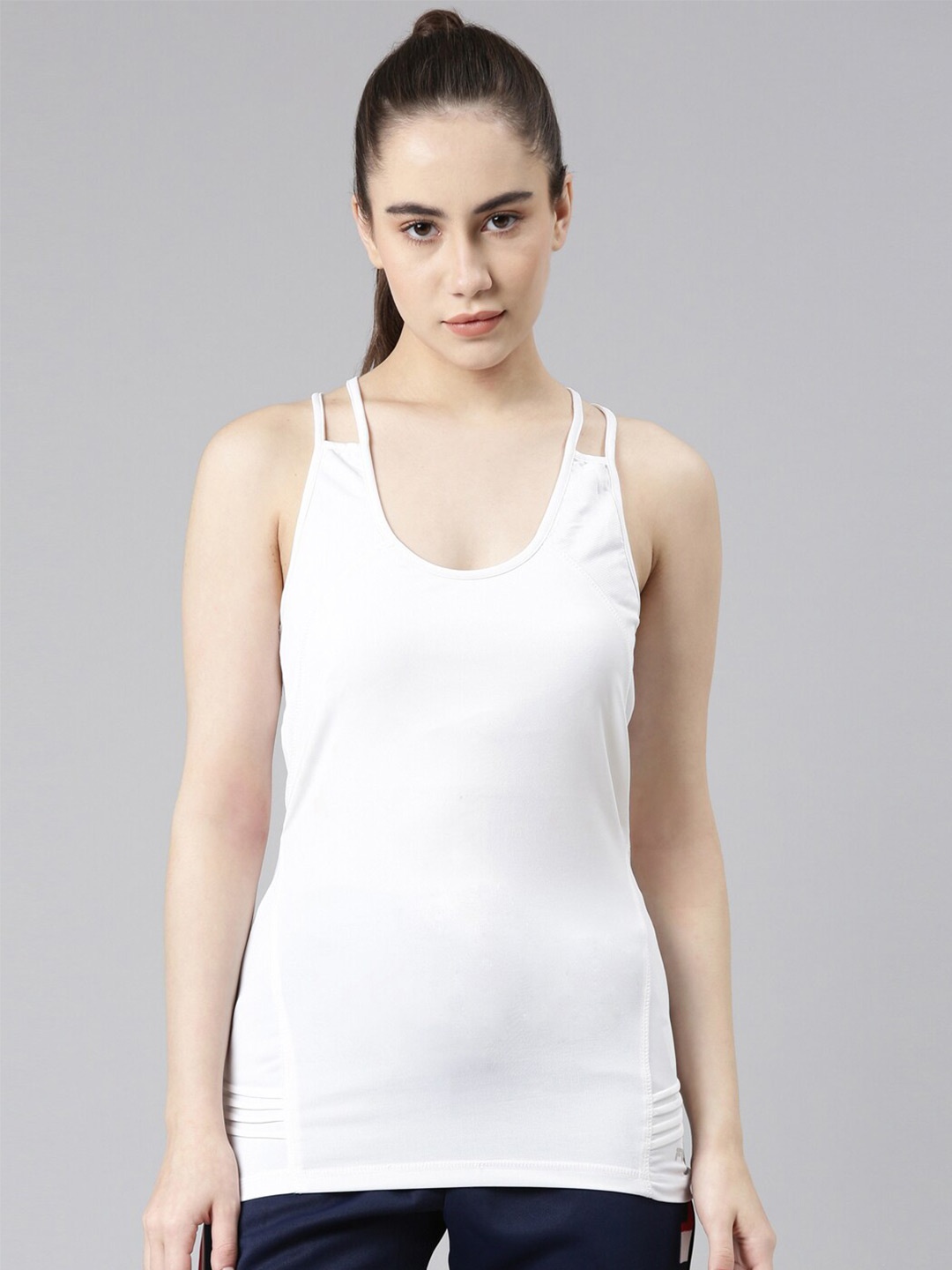 

FILA Women White Solid Camisole