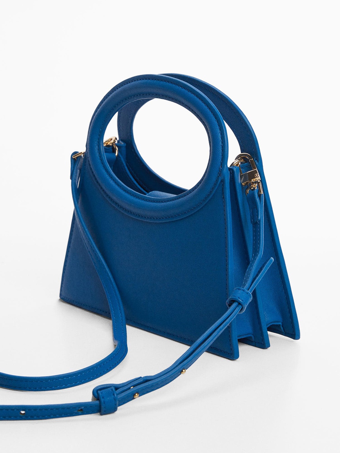 

MANGO Structured Handheld Bag, Blue