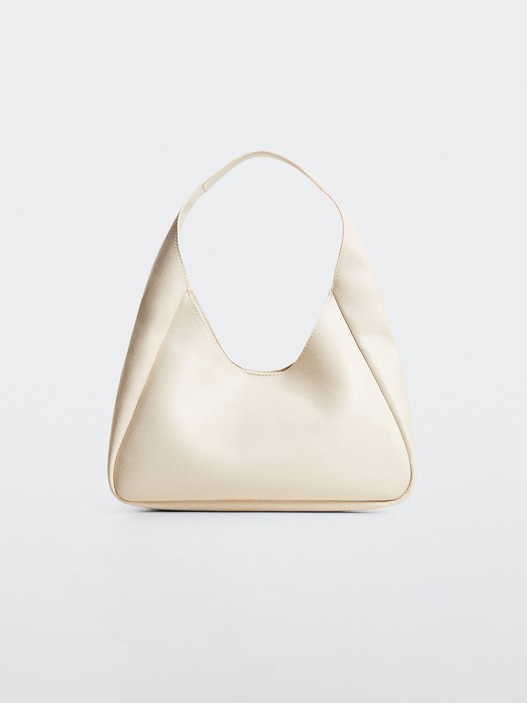 

MANGO Structured Hobo Bag, White