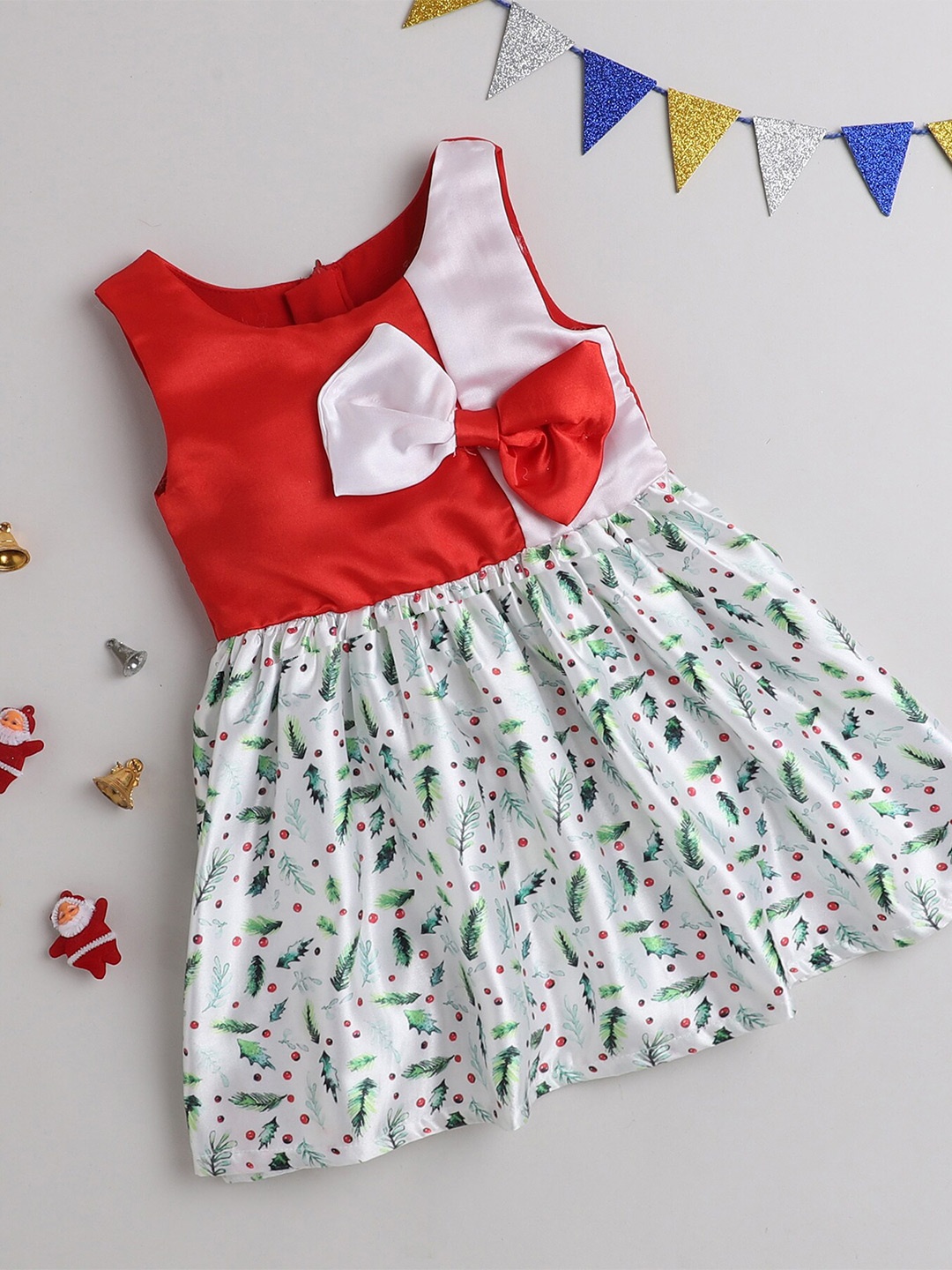 

MANY FROCKS & Girls Floral A-Line Dress, White