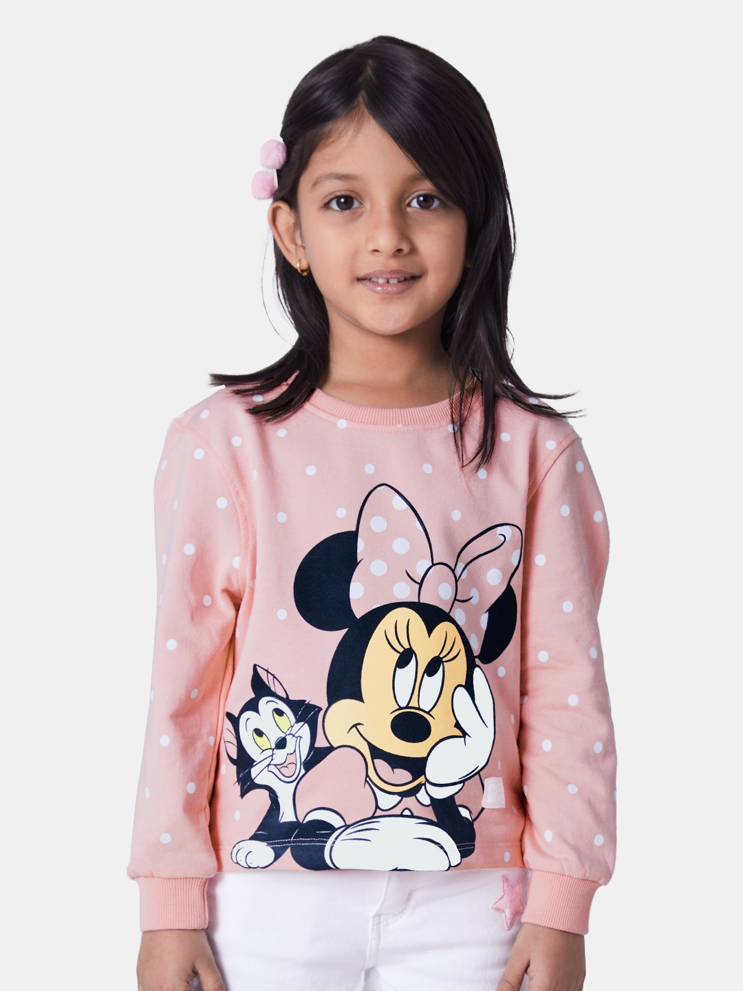 

The Souled Store Girls Pink Printed Sweatshirt