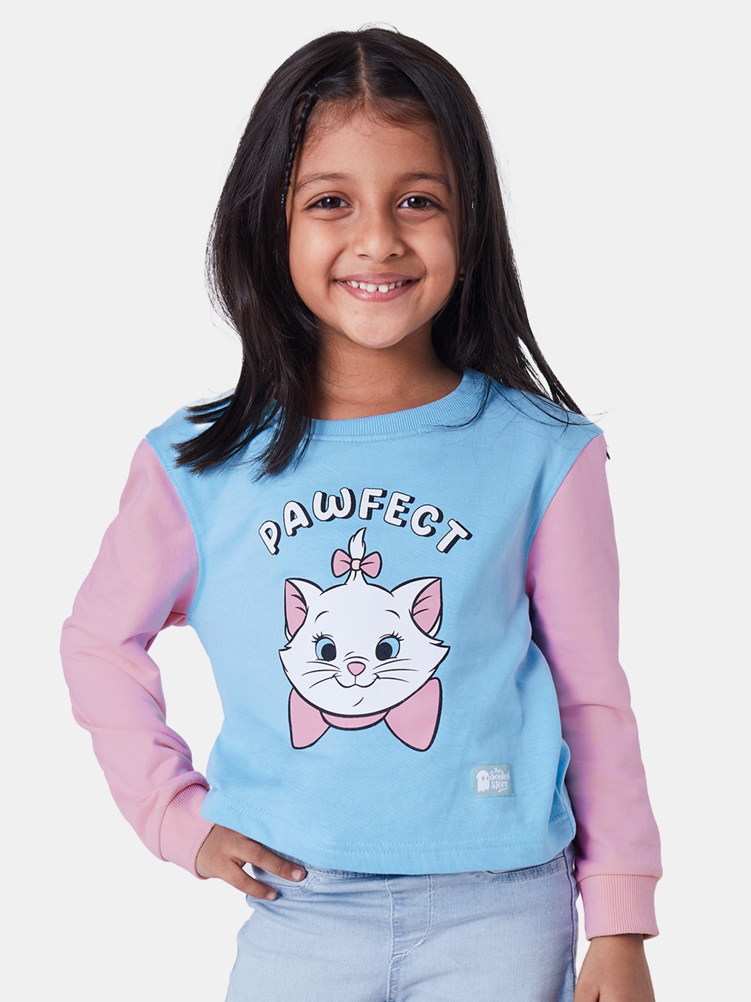 

The Souled Store Girls Blue Printed Sweatshirt