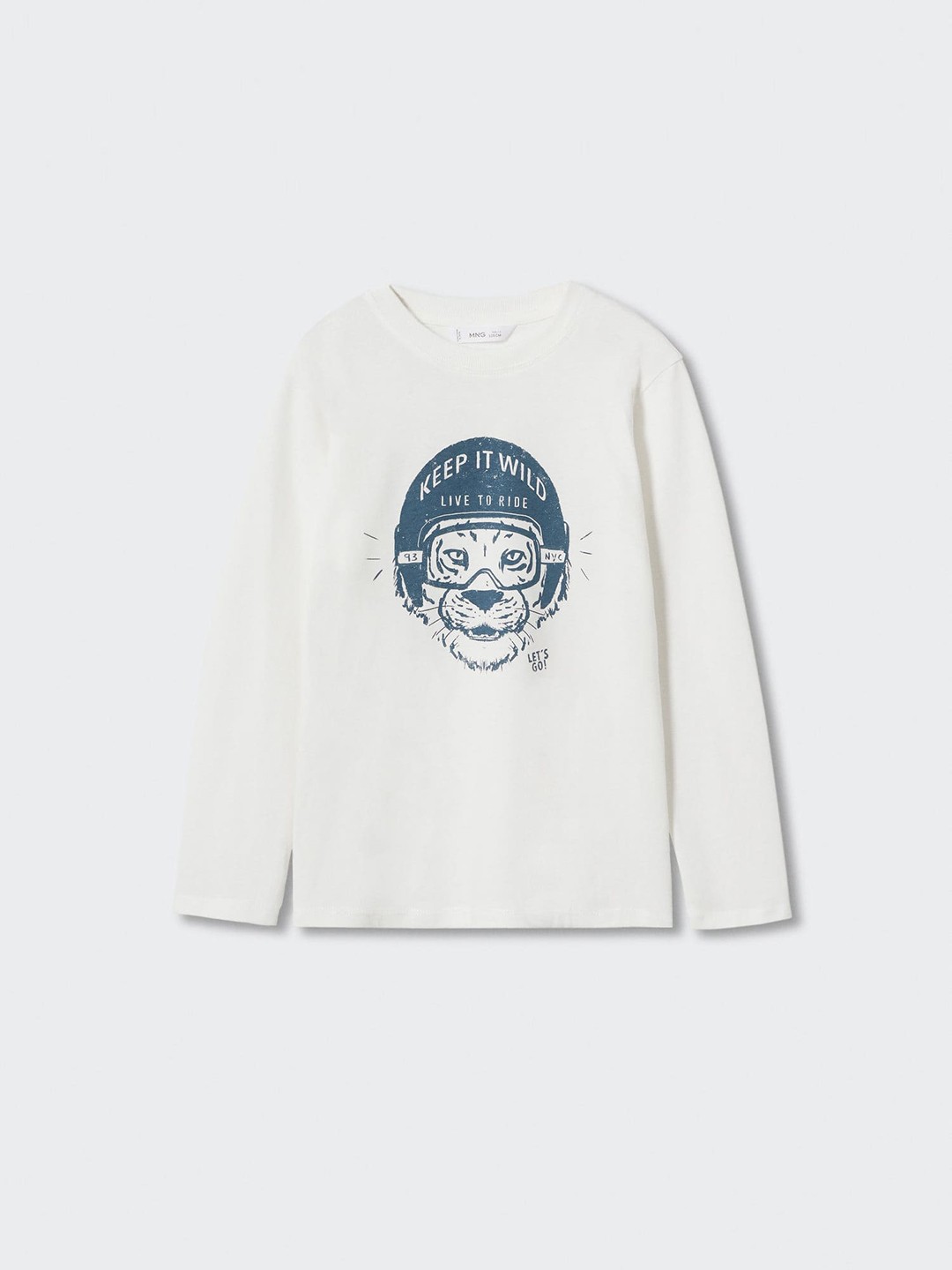 

Mango Kids Boys Printed Pure Cotton T-Shirt, White
