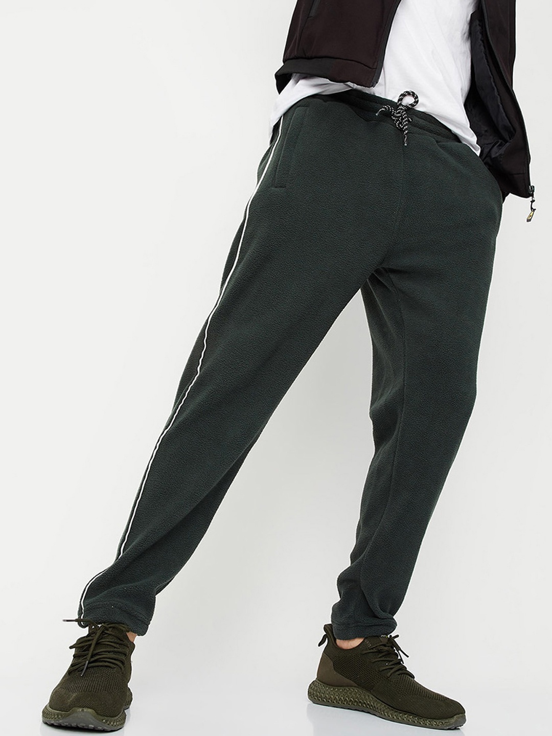 

max Men Drawstring Track Pants, Green