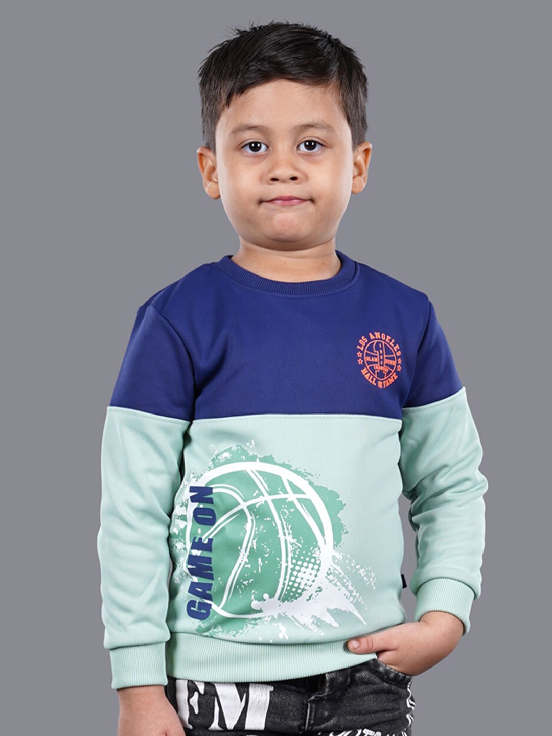 

3PIN Boys Navy Blue Printed Sweatshirt