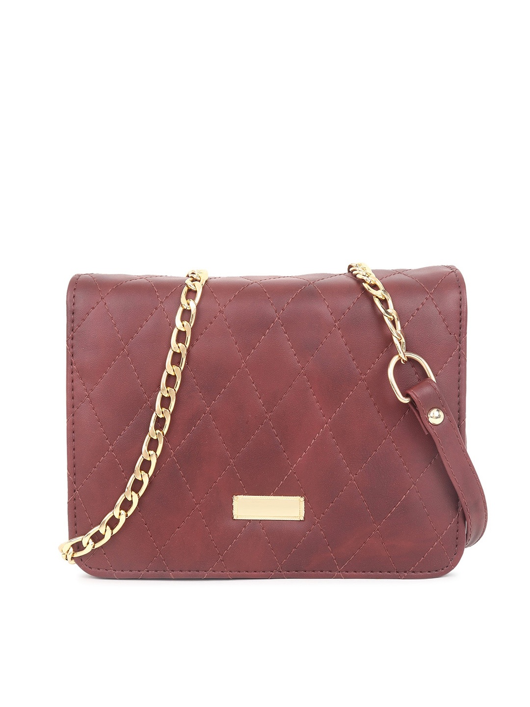 

Stropcarry Geometric Textured Sling Bag with Handbags, Maroon