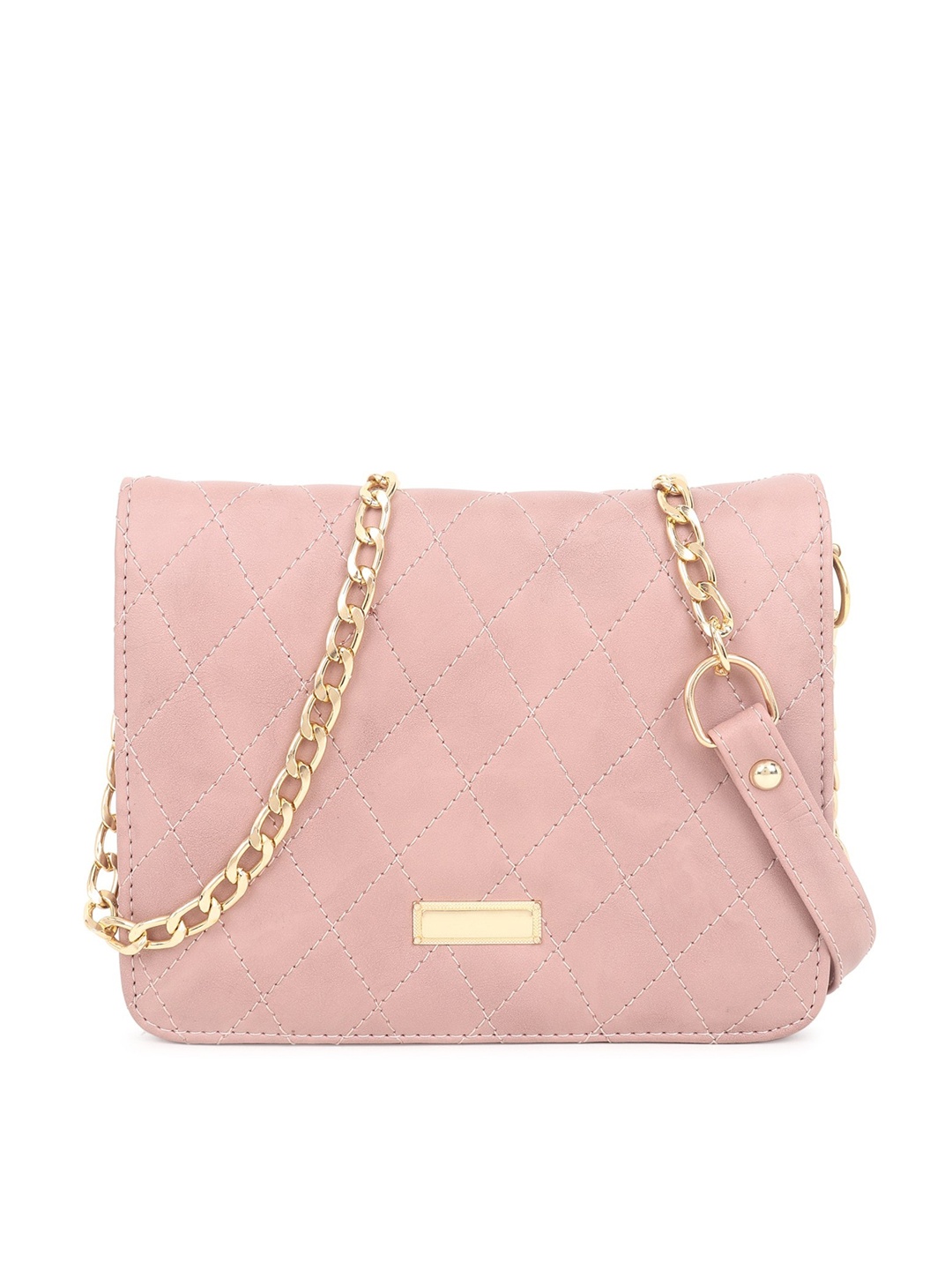 

Stropcarry Geometric Textured Sling Bag Handbags, Pink