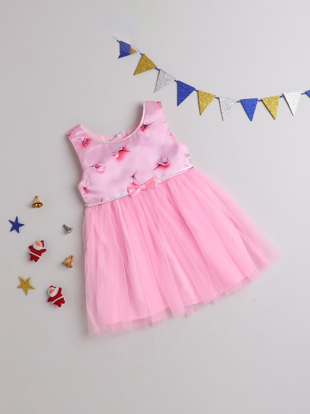 

MANY FROCKS & Fit & Flare Net Dress, Pink