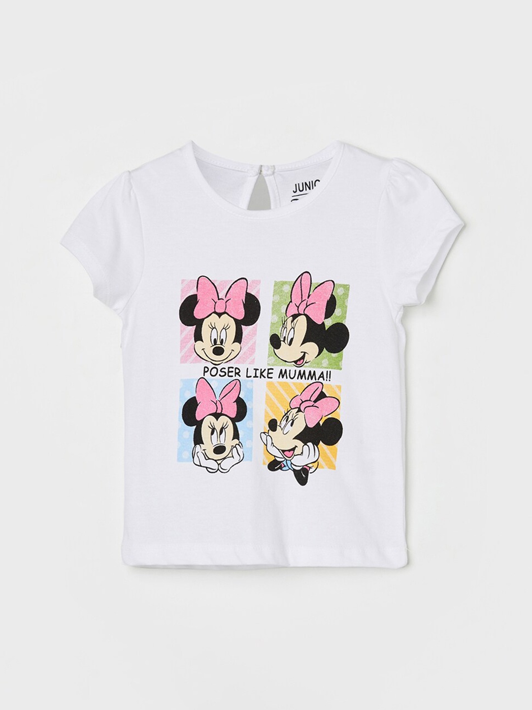 

Juniors by Lifestyle Infant Girls Minnie Mouse Printed Pure Cotton Top, White